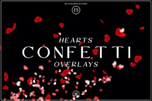 Hearts Confetti Overlays - 8K5YZKY