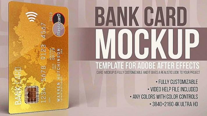 Bank Credit Card Mockup 1345088 - Project for After Effects
